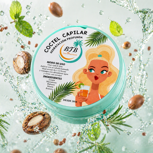 Tratamiento Capilar: Cóctel Frutal Azul Celeste — Hidratación Profunda